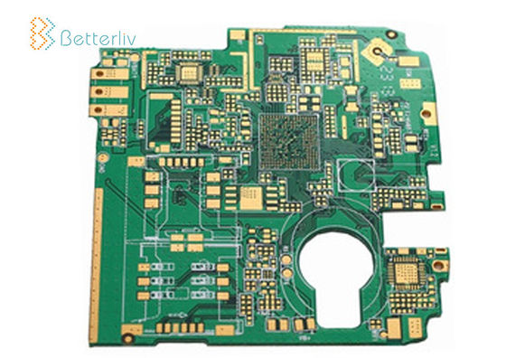 HASL Four Layer Pcb 1.0mm Thickness Plating Hard Gold Disesuaikan Ukuran Papan